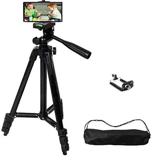 Tygot Syvo 3120 Foldable Camera Tripod with Mobile Clip Holder Bracket, Fully Flexible Mount Stand with 3D Head and Quick Release Plate (Black)