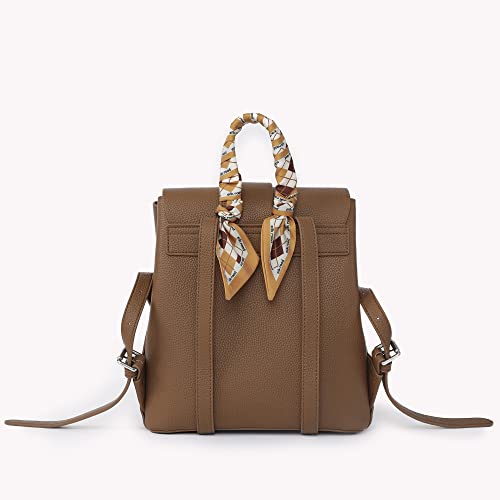 Marengo Fashion Shoulder Bag Leather Women Girls Ladies Backpack Travel bag Brown