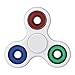GoTwiddle Triangle Fidget Spinner Toy - 1-4 Minutes - Silent & Smooth with Premium Packaging - Black Blue (Becky) (White Colorful)
