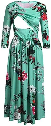 ワンピース 绵 ストレッチ オーバーオール ドレス Dress 授乳服 新作製品 世界最高品質人気 绵 Maternity マキシ 産前産後 B07pn4yx5n Aライン ワンピース ゆったり 激安超特価 19 正規品送料無料 ロング Maternity マタニティ きれいめ 調整可能 授乳口付き