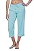 Alki'i Women's Comfort Lounge Capri Turquoise M
