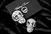 COLIBROX Hand-carved Set of 2 Beverage Chilling Granite Skull Whiskey Stones (Chilling Rocks) - in Gift Box