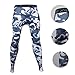 Xtextile Mens Camouflage Sports Compression Tight Leggings (Medium, Black+Grey)