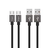 Meagoes Fast Micro USB Charging Cable(3.3ft/1M), 2-Pack Micro-USB Cords, Compatible for Samsung Galaxy S7 Edge/S7/S6 Edge/S6+/S6/S5/Note Edge/5/4, Sony Xperia, Moto X, LG and More Phone - Gray