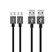 Meagoes Fast Micro USB Charging Cable(3.3ft/1M), 2-Pack Micro-USB Cords, for Samsung Galaxy S7 Edge/S7/S6 Edge/S6+/S6/S5/Note Edge/5/4, Sony Xperia, Moto X, Sharp Aquos, LG, HTC and More Phone - Gray