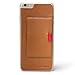 Distil Union Wally Stick-On Premium Leather Cell Phone Slim Wallet, Credit Card Holder for iPhone 6/6s Plus (Cowboy Brown)