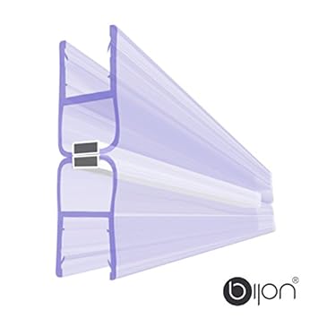 180 Grad SET (2 x 0Grad) Magnetprofil Duschtürdichtung | Weiße Magneten | Für 5-6mm Glastärke