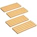 Yellow Mountain Imports Domino Racks/Trays for Chicken Foot, Mexican Train, and Domino Games - Set of 4