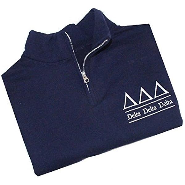 Delta Gamma Quarter Zip Pullover - Sorority Sweatshirt With Embroidery