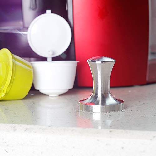 RECAPS Stainless Steel Espresso Coffee Tamper Filling Tool Compatible with Dolce Gusto Machine Reusable Refillable Capsules 41mm
