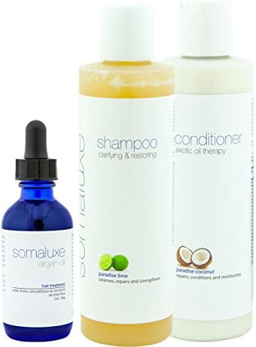 Argan Oil Hair Repair Set - Argan Oil Shampoo, Conditioner and Argan Oil Serum