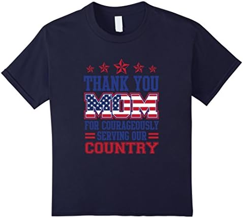 Kids Veterans Day Tshirt Thank You Mom Appreciation Gift Tee 10 Navy