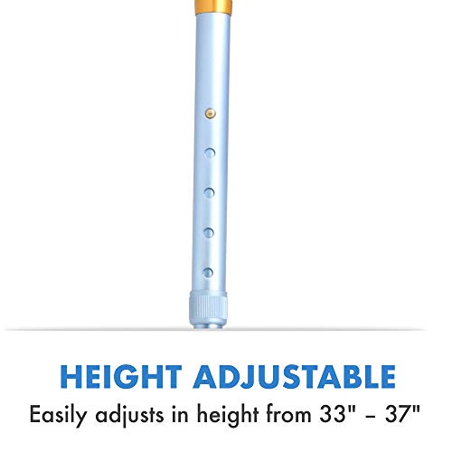 Pivit Walking Cane for Men & Women | Self Standing, Adjustable Offset Balance Stick 4 Point Quad Cane Tip | Lightweight & Sturdy Mobility Walker Aid for Arthritis, Elderly, Seniors & Handicap (Blue) - Thumbnail 4