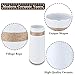 Nilos White Ceramic Vases Set of 3, Table Centerpieces Vase with Rope Design and Differing Unique Shapes for Flowers, Home Decoration