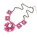 Bestpriceam (TM) Chunky Clear Crystal Statement Necklace (Hot pink)