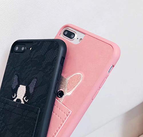 image for UnnFiko Leather Wallet Phone Case with Credit Card Holders, Lace Dog P