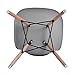 HOMY CASA Grey Dining Chairs Mid Century Side Chair for Dining Room Living Room,Eiffel DSW Style PP Seat with Wooden Legs,2 Dining Chairs