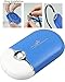 ThreeH Portable Mini Personal Fan Handheld USB Rechargeable Bladeless Air Conditioner Mute Electric Built-in Li-ion Battery Powered Desk Cooling Fan H-F015Blue