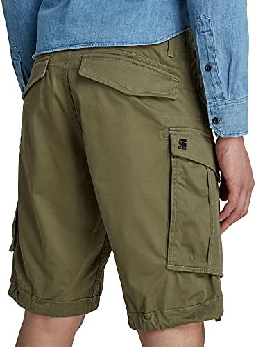 Calções Rovic Zip Relaxados Masculinos, Verde (Sage D08566-5126-724), 34