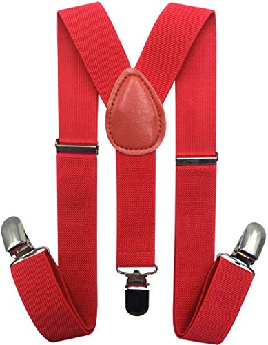 CD Kids Suspender for Boys and Girls, Adjustable Children and Toddler Suspender (Red) - Thumbnail 7