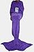 Kpblis Knitted Mermaid Tail 71-Inch-by-35-Inch Blanket Purple