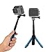 SHSHIHONG Mini Telescopic Handheld Pole Selfie Stick Tripod Handheld Monopod for Gopro Shorty GeekPro/GoPro HD Hero 7 6 5 4 3+ 3 2 1, AKASO, SJCAM SJ4000 SJ5000 and Most Action Camera(Blue)