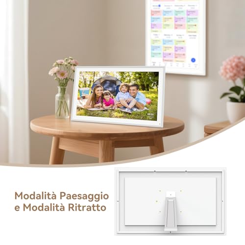TABWEE Digital Calendar 15.6 Inches – Electronic Calendar for Family Organizer, Faccenda Table, Meal Planner, Reward System (Digital Photo Frame)