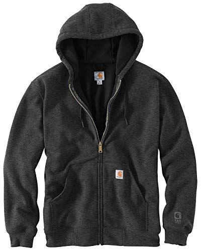 Carhartt Men's Big-Tall B&T RD Rutland Thermal Lined Hooded Zip Front Sweatshirt Sweater, -carbon heather, Large/Tall at Amazon