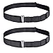 2 Pack Belt Style Shirt Stays for Men Women Police Military, Adjustable Elastic(Black)