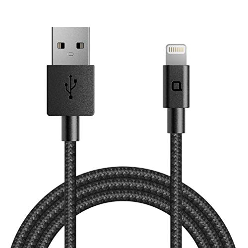nonda LC33BKRN ZUS Super Duty Lightning Cable with Aramid Fiber, Apple Mfi Certified, 4ft/1.2M, Charger and Data Sync for iPhone, iPad, iPod (Black)