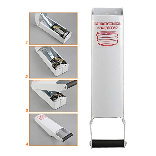 Chambridge Aluminum Can Compactor White 8/12/16OZ Metal Can Crusher