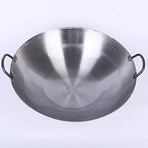 12 Inch Pre Seasoned Cast Iron, Skillet Fry Pan Wok Handle Stir Frying Saute Grill With Lid Cookware Set Heavy Duty Oven Cooking Pizza Safe for Restaurant Chef Grill Stovetop