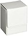 BCW Deck Case LX | Holds 80 Sleeved Gaming Cards | White Leatherette with White Stitching | Magnetic Closure | Durable Card Storage for Magic, Pokémon, Star Wars, and More