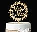 Cake Toppers Wedding Cake Toppers Mr Mrs Wood Wreath Cake Topper Birthday Cake Topper, Wedding Reception,Wedding Cake Decoration (circle)