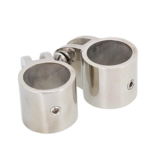 Silver-Tone-Bimini-Top-AISI-Marine-Grade-Stainless-Steel-Jaw-Slide-For-1-Pipe-Canopy-Hardware-Fittings-Pack-of-2