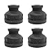 IBEUTES 4-Pack Black Malleable Cast 1-1/4 X ½ -Inch Reducing Coupling Pipe Fittings - Threaded Pipe Nipples For DIY Decor Or Industrial Vintage Style