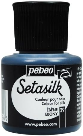 PEBEO Setasilk Ebony 45 ml Bottle - Silk paint - 45 ml Pipette cap bottle - Ebony, 45 ml (Pack of 1)