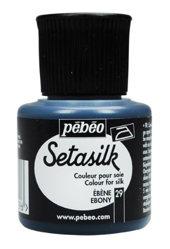 Pebeo Setasilk Silk Painting 45-Milliliter Bottle, Ebony
