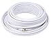 Monoprice 104061 RG6 Quad Shield CL2 Coaxial Cable with F Type Connector White, 50ft