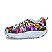 FOR U DESIGNS Fashion Plaid Pattern Wedge Platform Sneakers Shoes for Women US 9