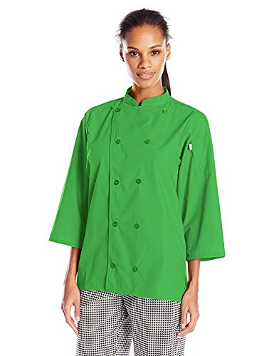 Uncommon Threads Unisex Epic 3/4 Sleeve Chef Shirt, Lime, Large