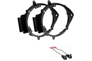 ASC Audio ASC 6+-inch 6" 6.5" 6.75" Car Speaker Install Adapter Mount Bracket Plates and Speaker Wire Connectors for Select G