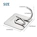 Amazer Towel Hook, Adhesive Double Bath Towel Hook Robe Hook Coat Hooks Heavy Duty Bathroom Hooks, 304 Stainless Steel Wall Hook Sticky Hanging Hooks for Bathroom