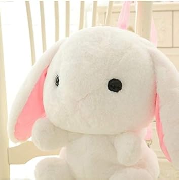 Lindo Conejo Blanco Mochilas De Peluche Muñeca Animal Bolsa De Conejo Mochila para Niños Adultos Regalo De Niña Mochila De Oreja Larga Y Grande 45Cm: Amazon.es: Juguetes y juegos