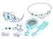 JaxoJoy Princess Beauty Set – Play Pretend Dress Up Jewelry Gift Set for Girls Includes Princess Tiara, Necklace, Earrings, Rings, Comb & Mirror – Recommended for Ages 3+
