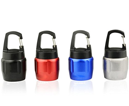 【4 Pack】Elecrainbow E02 Mini COB Keychain Flashlight, 150 Lumens Mini Aluminium Alloy Pocket Portable Emergency Light, Black, Blue, Red, Silver