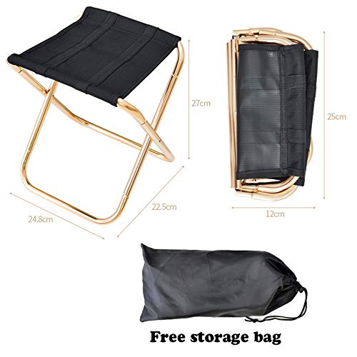 inherited Outdoor draagbare opvouwbare kruk, outdoor opvouwbare lichtgewicht kamp aluminium krukken stoel met ultralicht… - Image 3