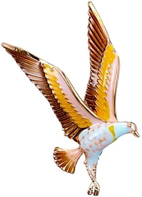 Golden Eagle Shape Brooch Decor Use Breastpin Alloy Brooch