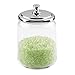 iDesign York Glass Bathroom Vanity Apothecary Jar with Lid for Cotton Balls, Swabs, Cosmetic Pads, Candy, 3.5