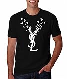 Ysl Yves Logo Bird Black Tshirt For Man XL